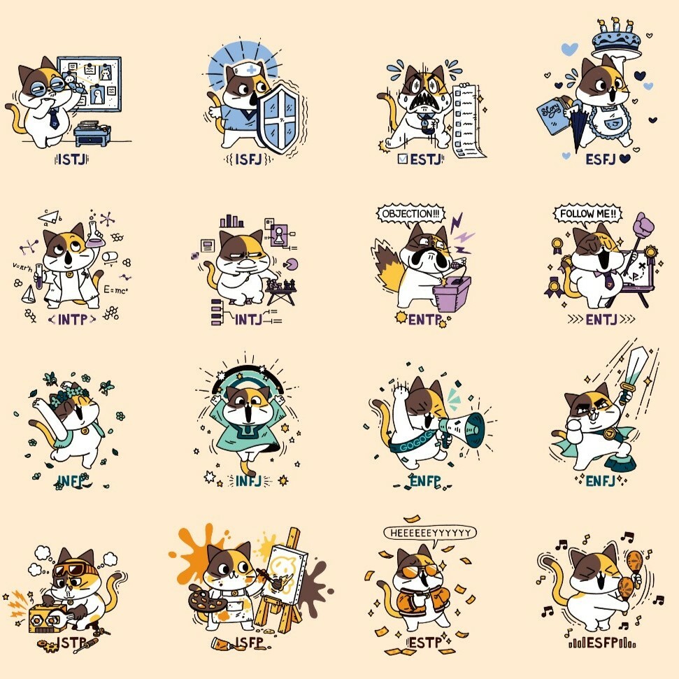 布丁貓的MBTI探險 短袖T恤