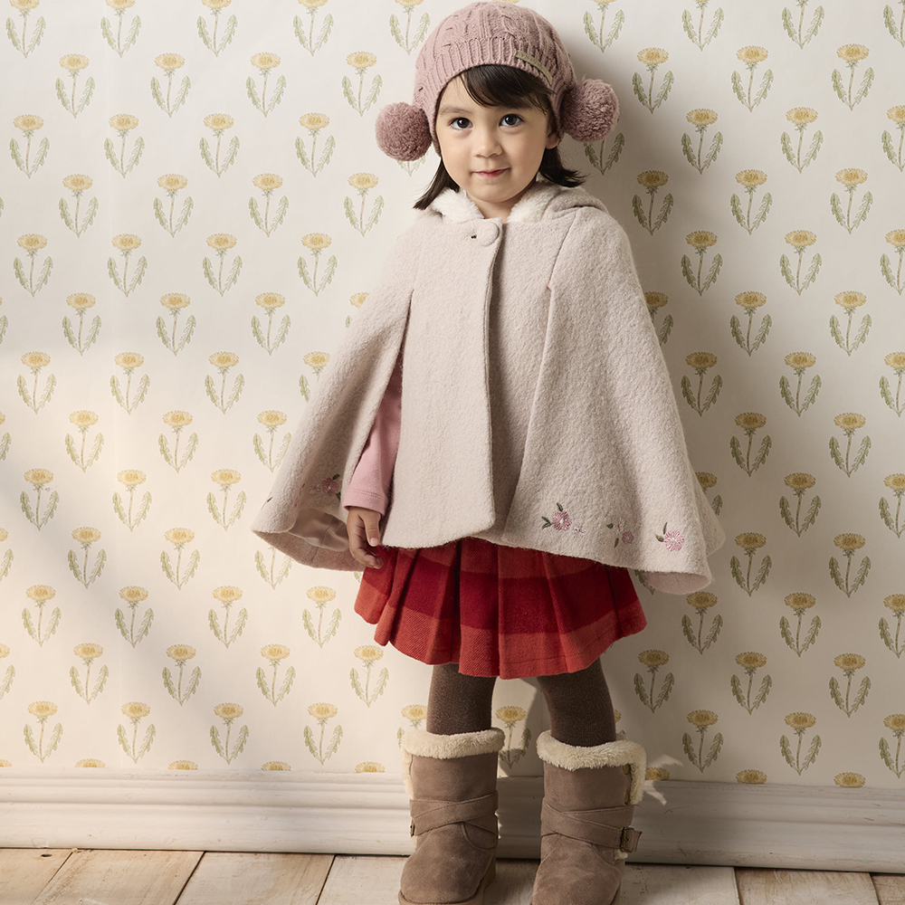 PIPPY 可愛連帽斗篷 卡其