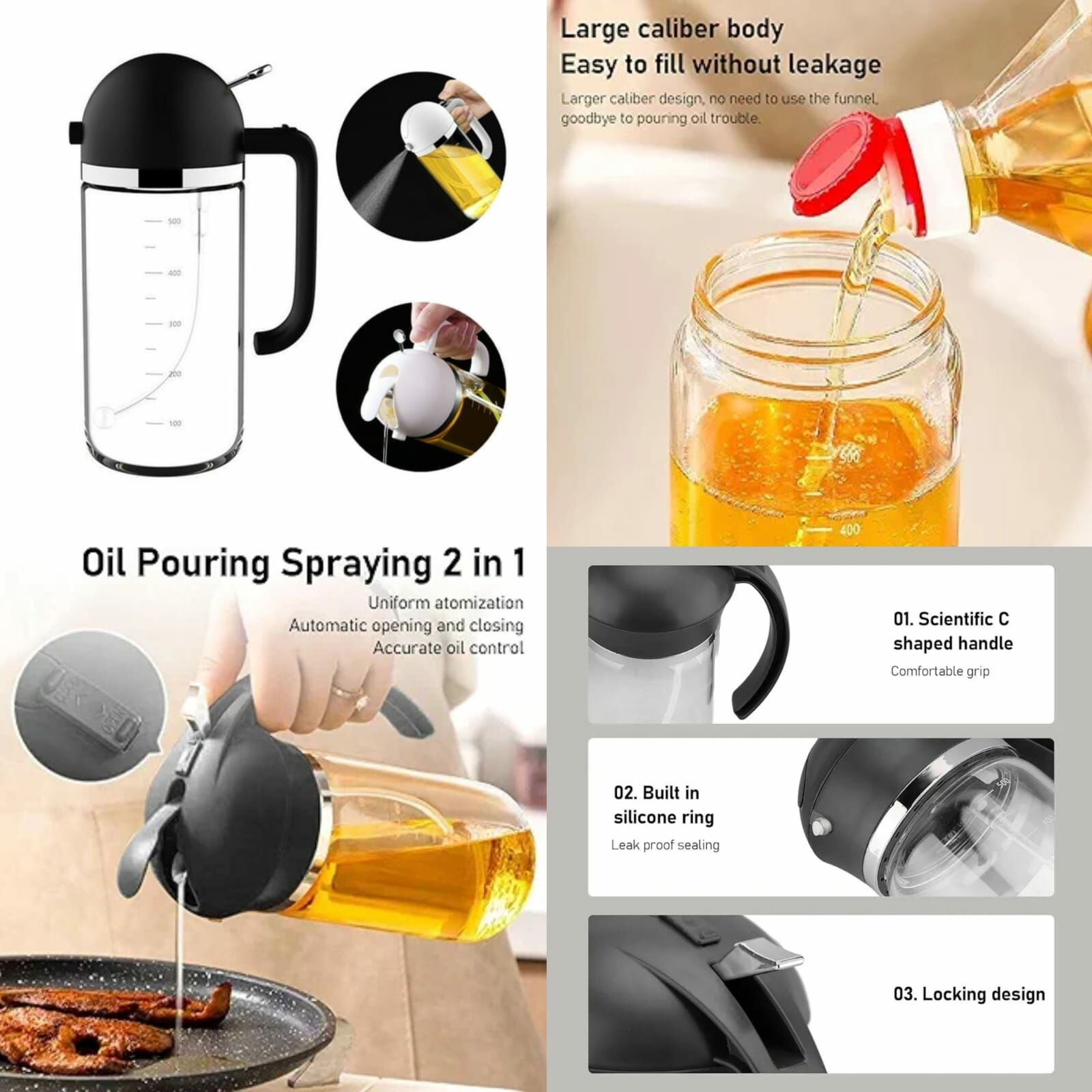 大容量二合一噴油壺500ml Y1394