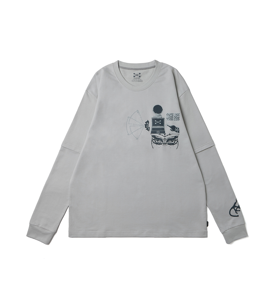 nozzle quiz® / Convert two-piece L/S Tee - 科技灰 Tech Grey