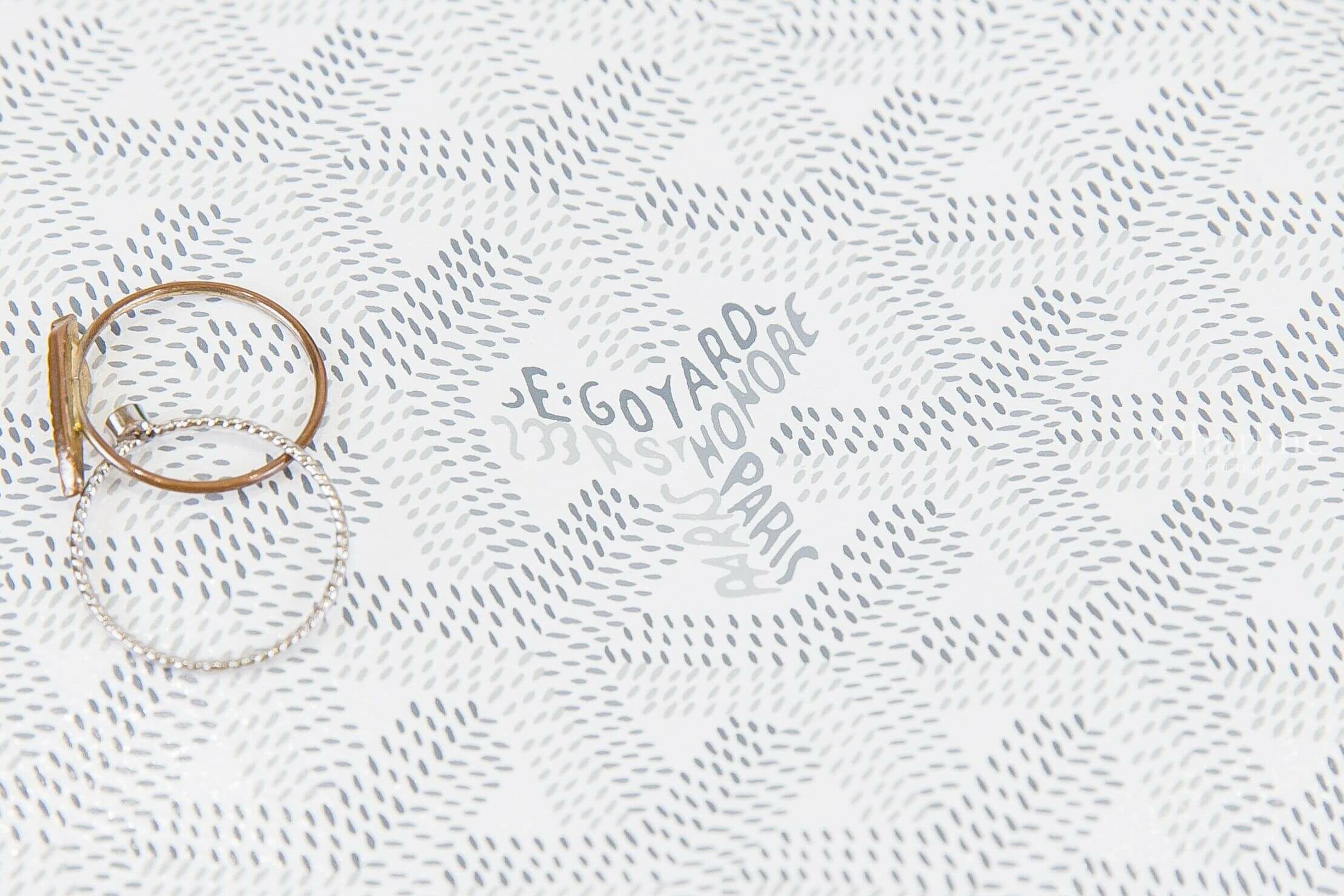 Goyard Vendôme Cosmetic Pouch 白色帆布小牛皮黃色內裡拉鍊化妝包