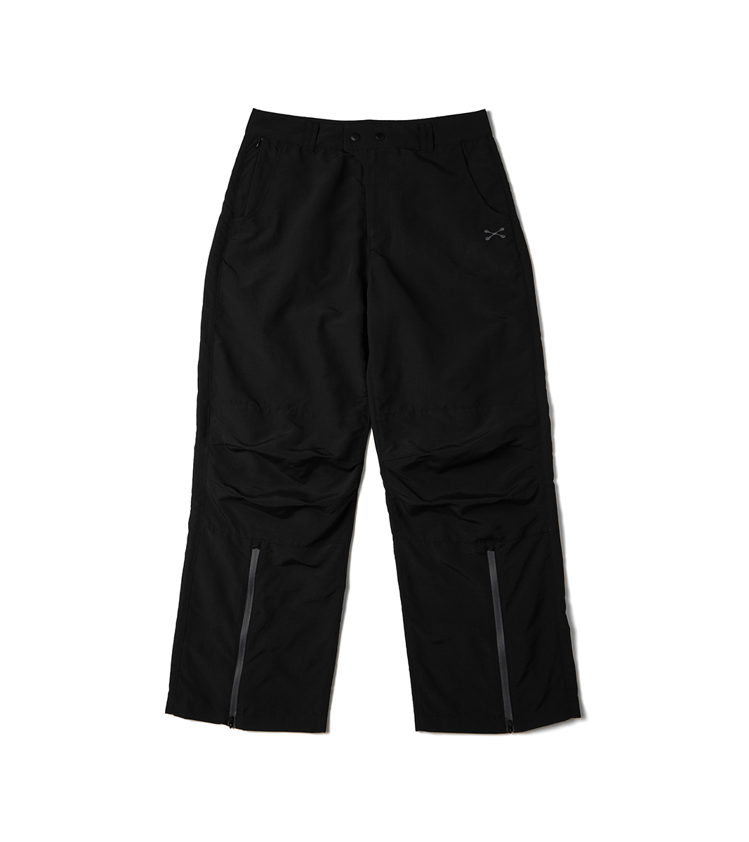 nozzle quiz® / Zip bootcut pants - 黑 Black