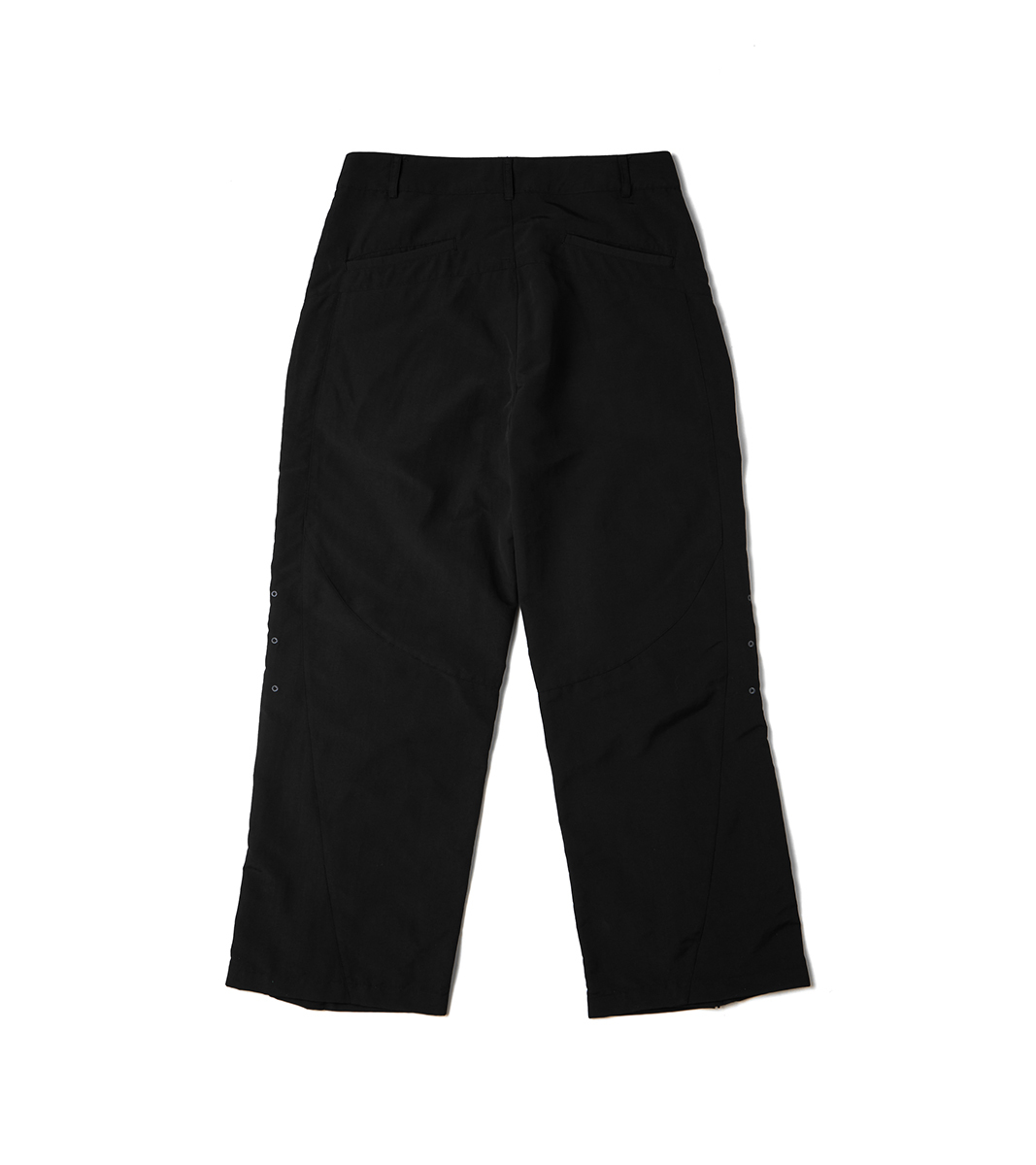 nozzle quiz® / Zip bootcut pants - 黑 Black