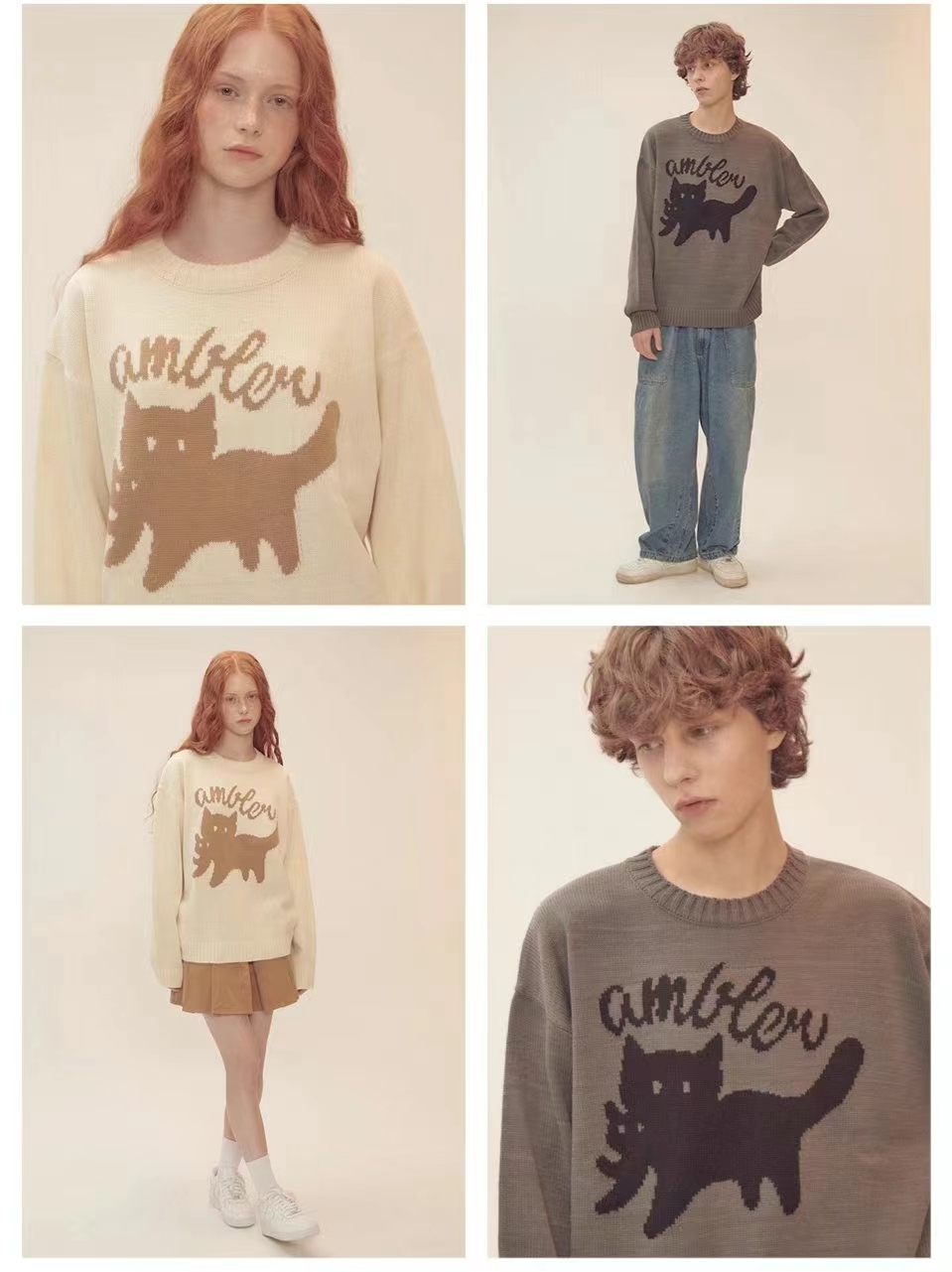 韓國代購 AMBLER 24年新款針織衫AKN501