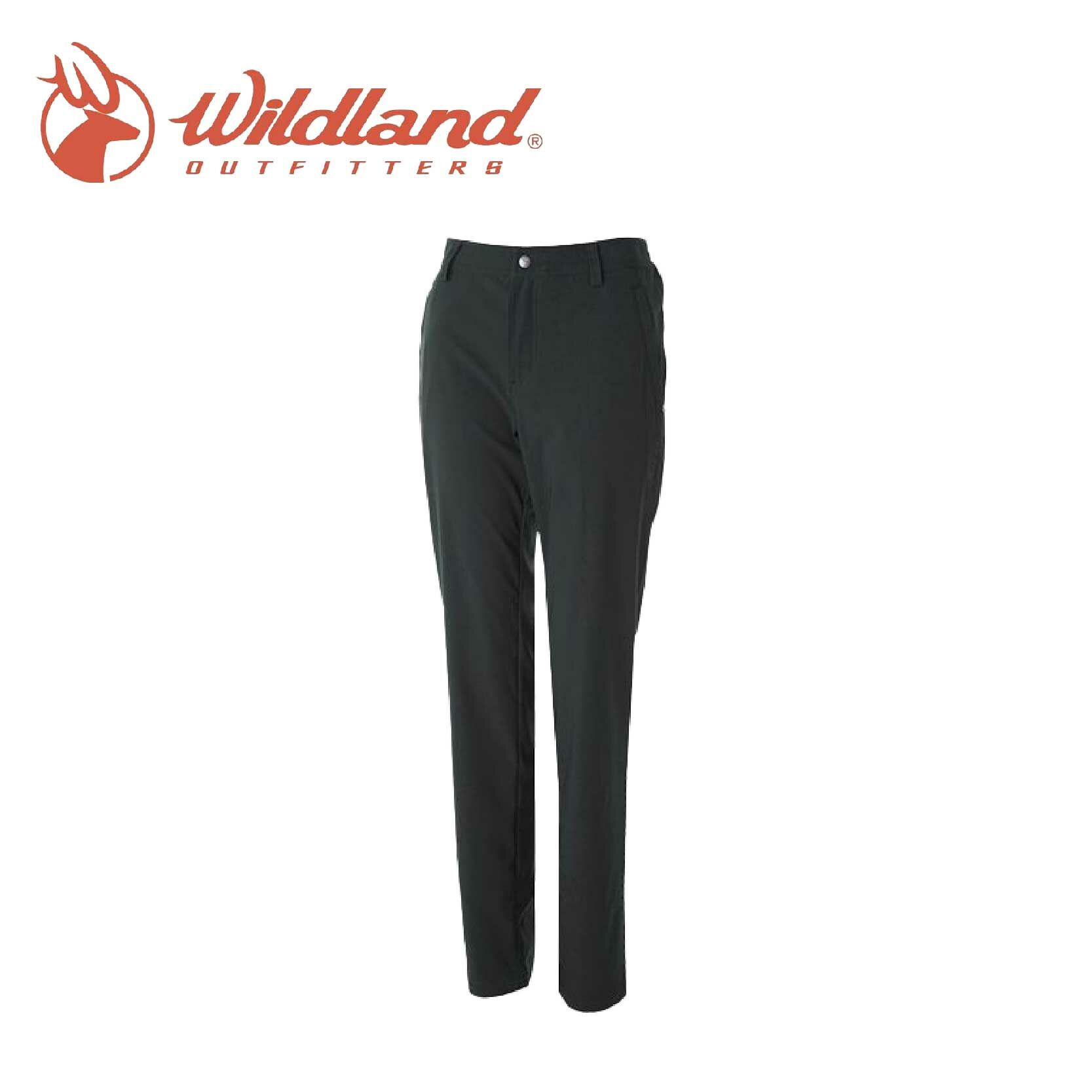 Wildland 荒野 彈性四季款休閒長褲 女款 黑色 出國/旅行/健行/登山/休閒 21WS2381