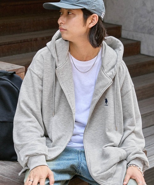 日本連線🇯🇵 US POLO ASSN. 刺繡Logo連帽外套 寬鬆 內刷毛 秋冬 4色/預購