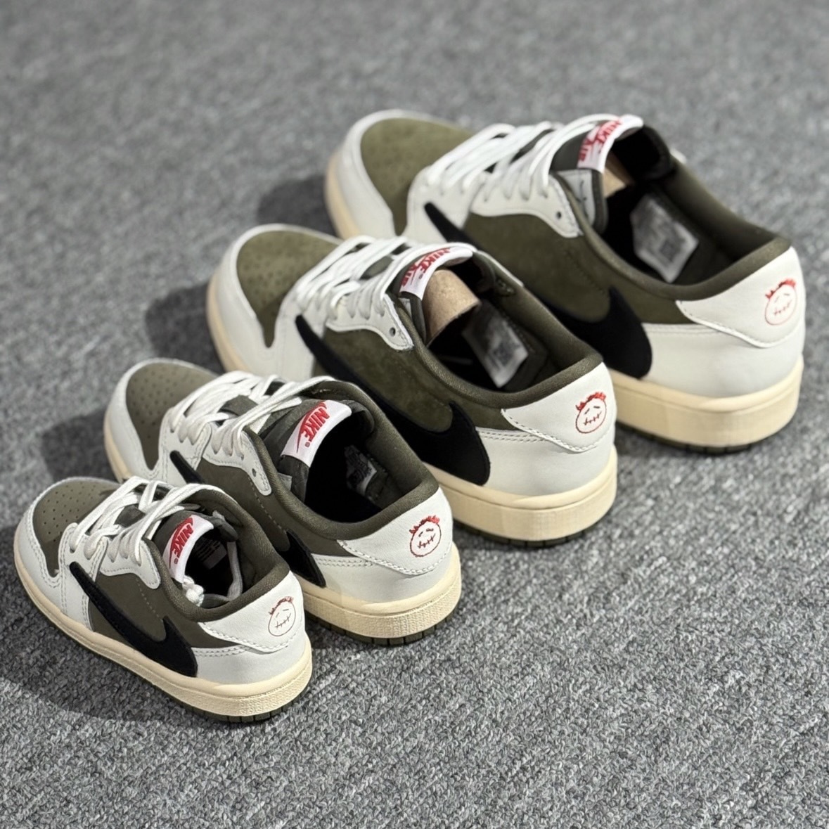Travis Scott x Nike Air Jordan 1 Low OG SP 童鞋 "Medium Olive" 橄欖綠 DO5442-200 DO5441-200