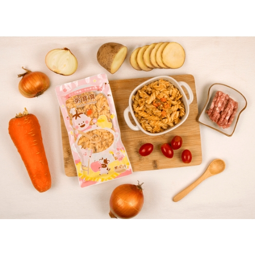 【樂森藥局】(冷凍1500免運中)無毒農 粥寶寶  螺旋麵 一歲以上 白醬奶香海老螺旋麵 粉紅時蔬細肉螺旋麵