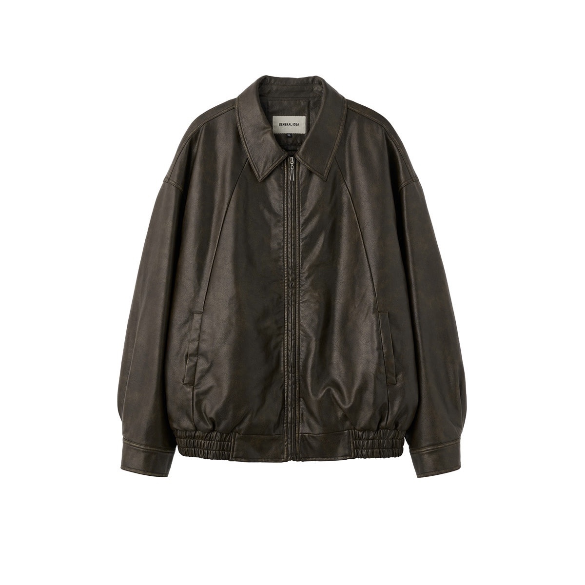 [GENERAL IDEA] MAN VINTAGE WASHING LEATHER JUMPER