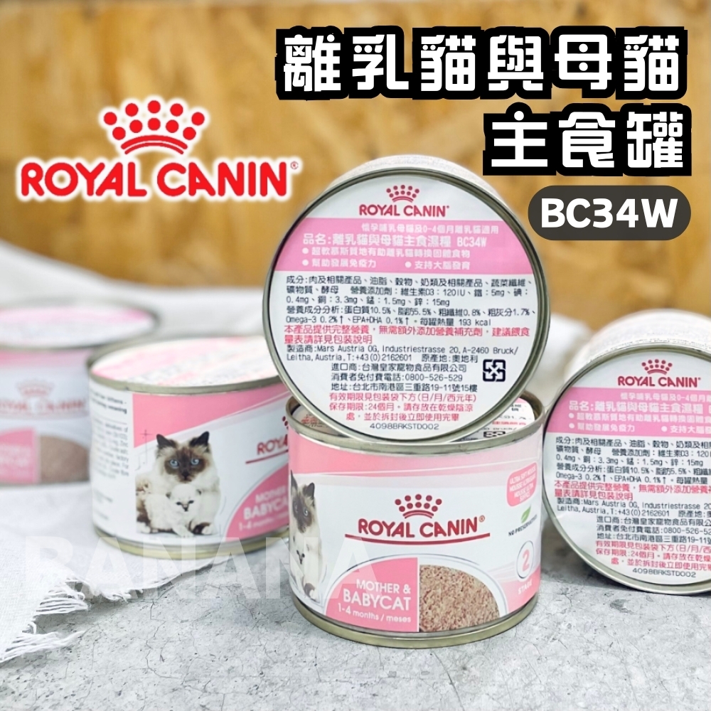 Royal Canin 法國皇家｜BC34W 離乳貓與母貓主食濕糧 幼貓罐頭195g