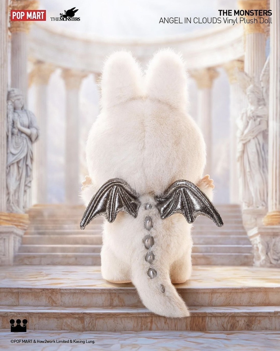 POPMART 泡泡瑪特The Monsters Angel In Clouds 天使ZIMOMO 白銀色