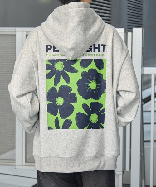 【現貨】Anchor Smith 背後花卉圖 寬鬆 刷毛 連帽 帽T 三色