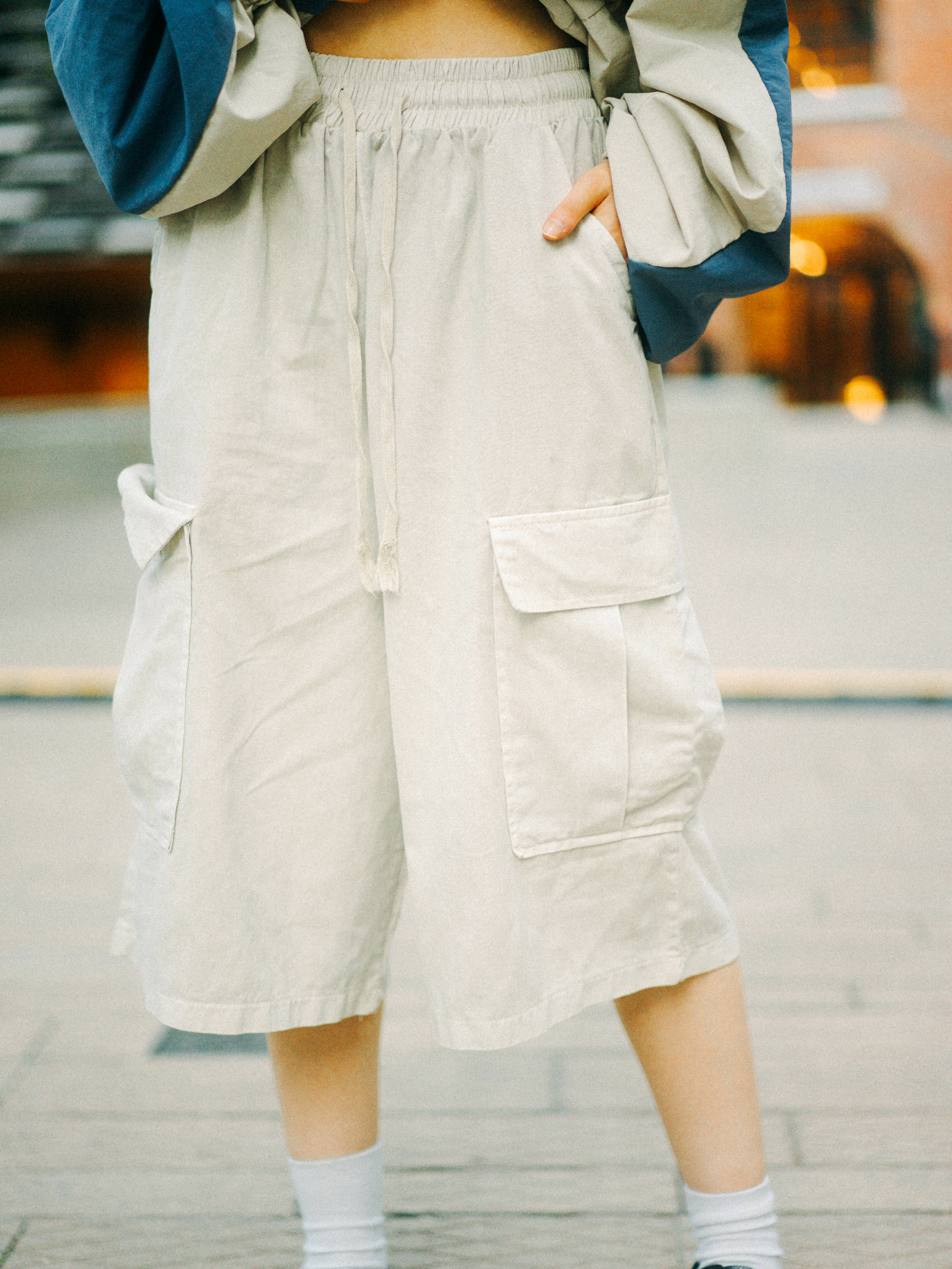 經典洗水工裝五分短褲