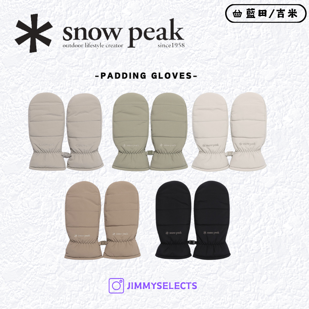 【代購】Snow Peak 雪諾必克 Padding Gloves 格紋 保暖 手套 S24WUFGL63