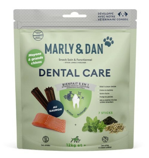 法國Marly&Dan 犬用 三文魚潔齒條 M/L 7支