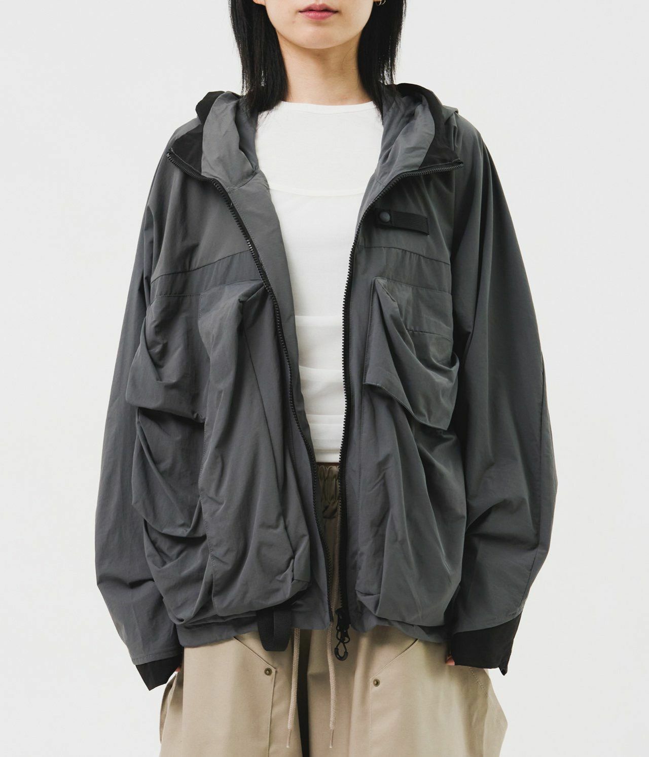 淨色連帽拉鍊外套 DDM-048JK