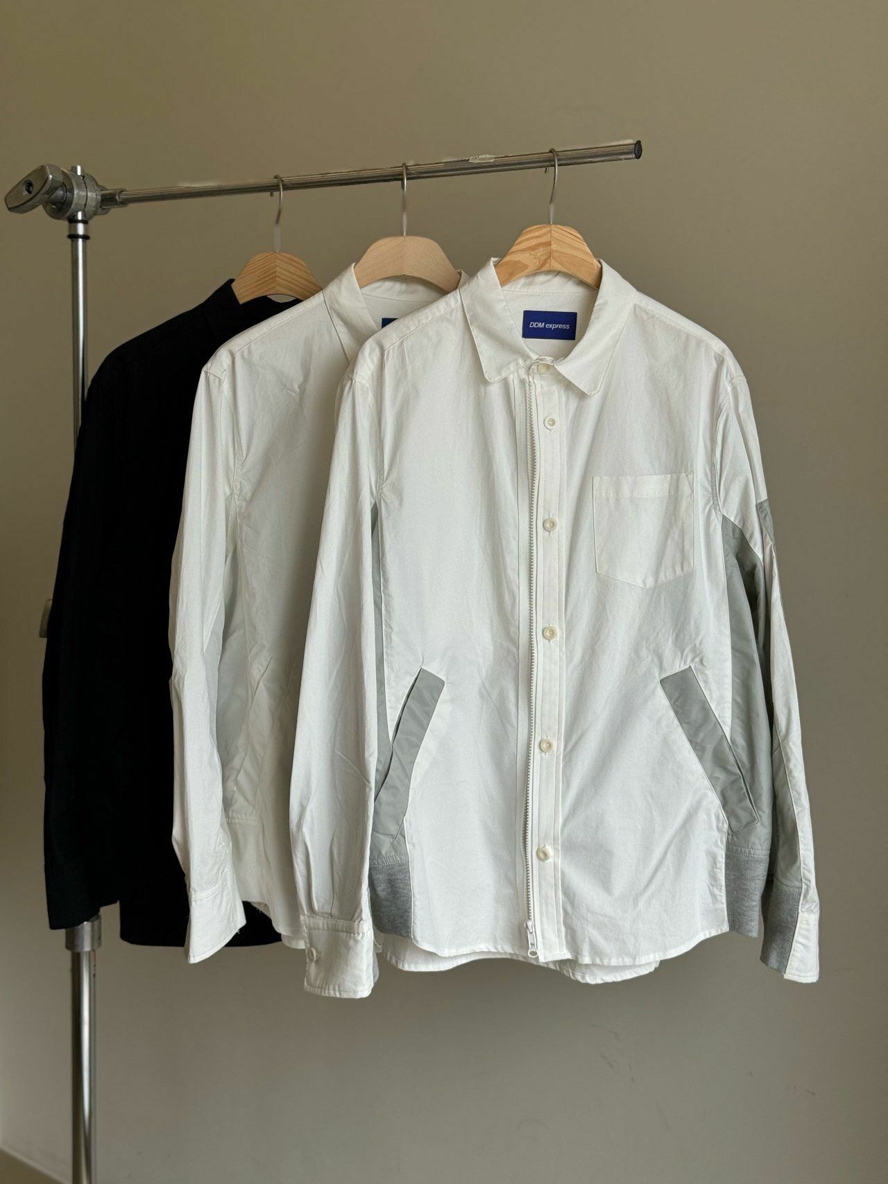 拼色/淨色長袖恤衫 DDM-050JK