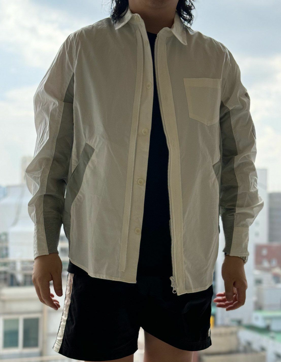 拼色/淨色長袖恤衫 DDM-050JK