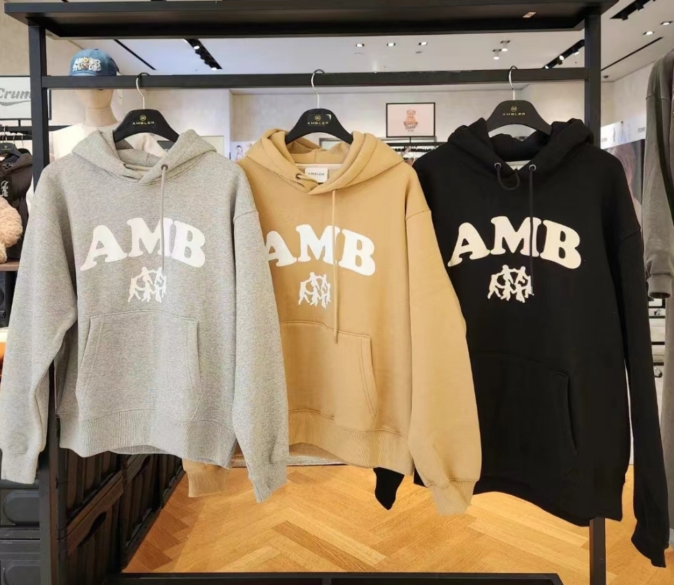 韓國代購 AMBLER 24年新款加絨連帽衛衣AHP1111