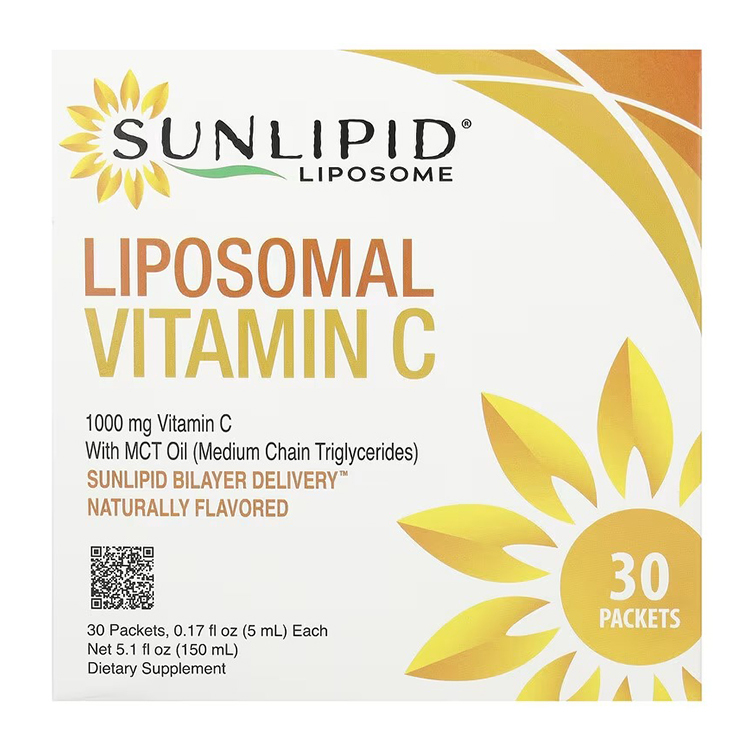 Sunlipid, Liposomal Vitamin C with MCT Oil, 30 Packets, 0.17 fl oz (5 ml) Each