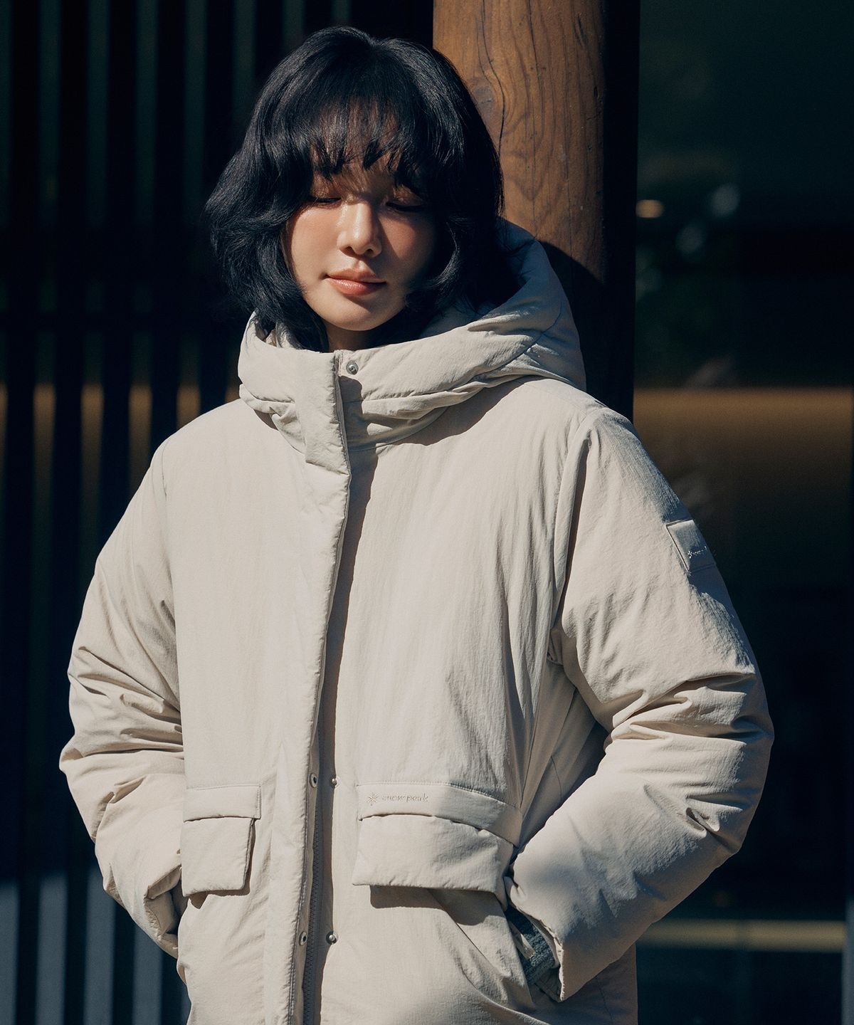 【代購】Snow Peak 雪諾必克 女 City Camper 朴圭瑛同款 連帽 羽絨 外套 大衣 S24WWGDJ11