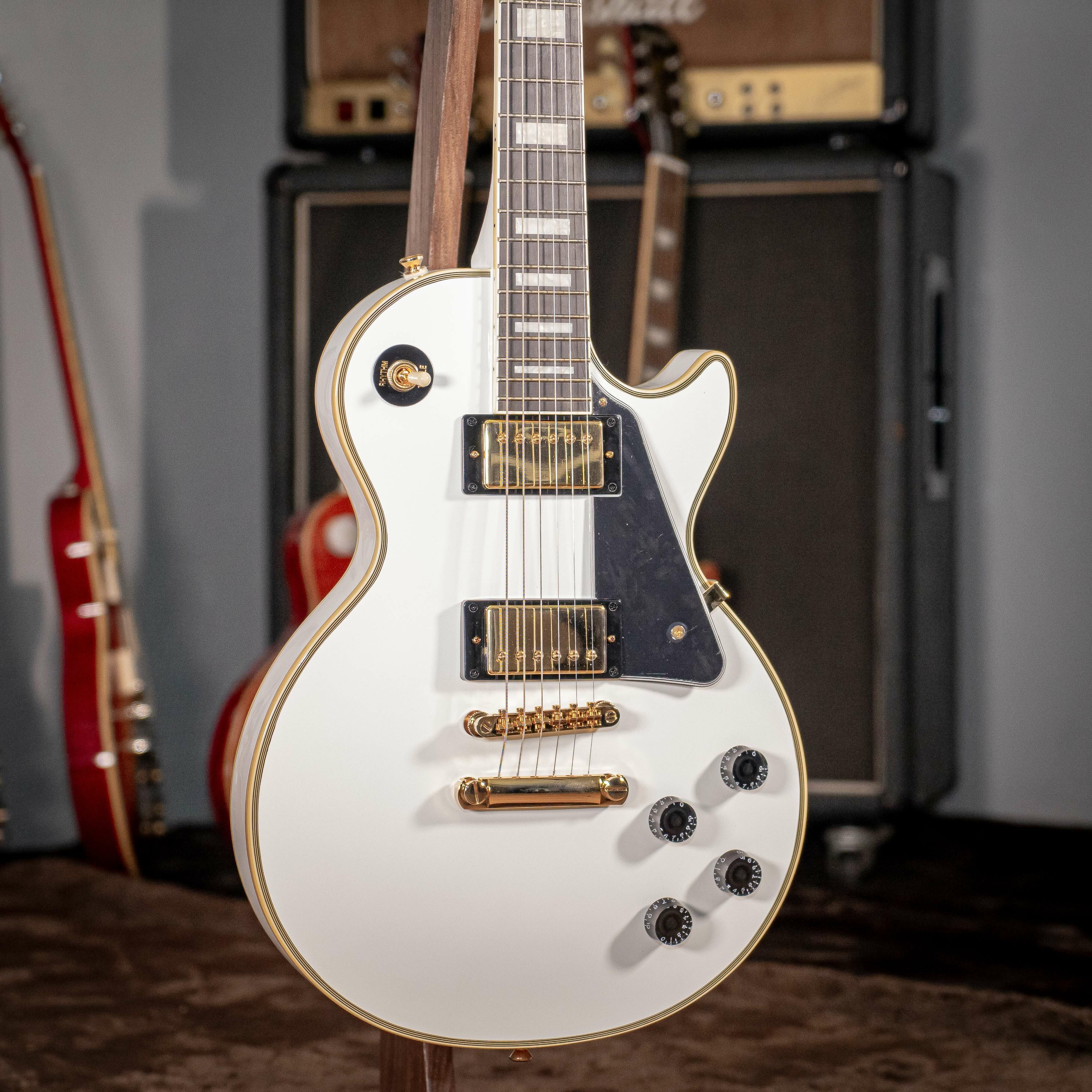 ☆良品 EPIPHONE Les Paul custom Pro ホワイト Amazon | Epiphone Les Paul Custom Alpine White エレキギター