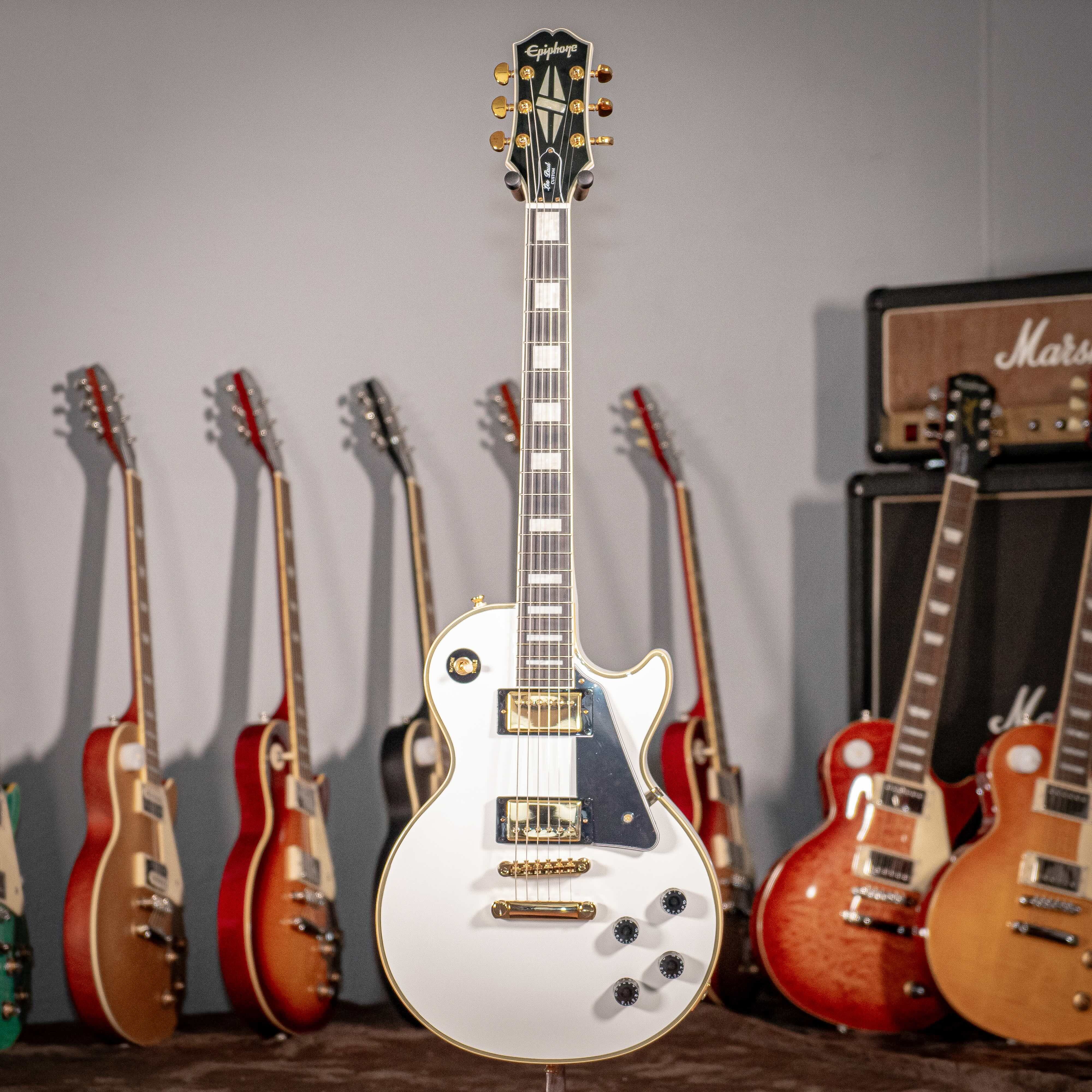 ☆良品 EPIPHONE Les Paul custom Pro ホワイト Epiphone Les Paul Custom - Pro Alpine White