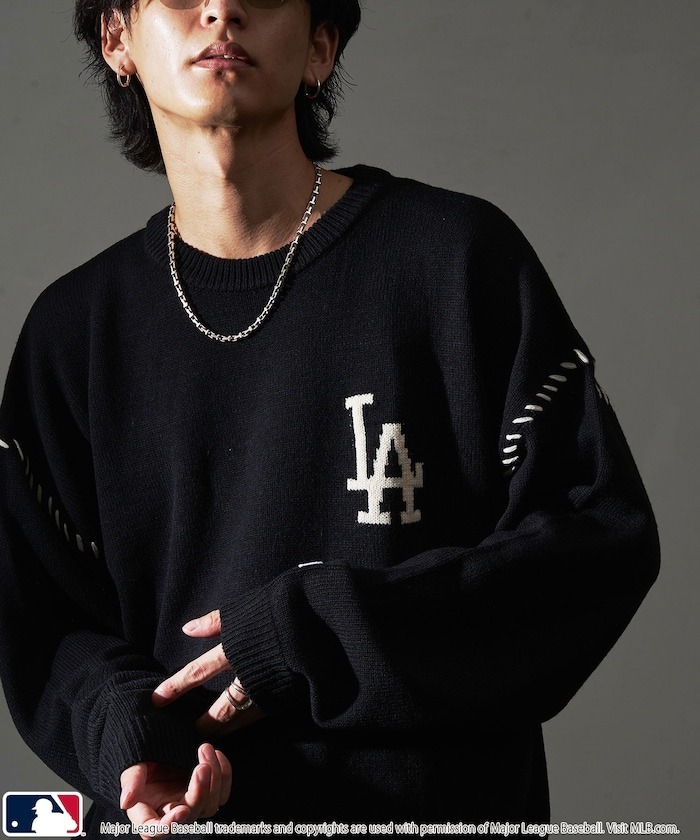 2025AW FREAK'S STORE PUBLUX MLB STITCH KNIT PULLOVER 紐約 洋基 洛杉磯 道奇 刺繡 毛衣 現貨 3139220800055