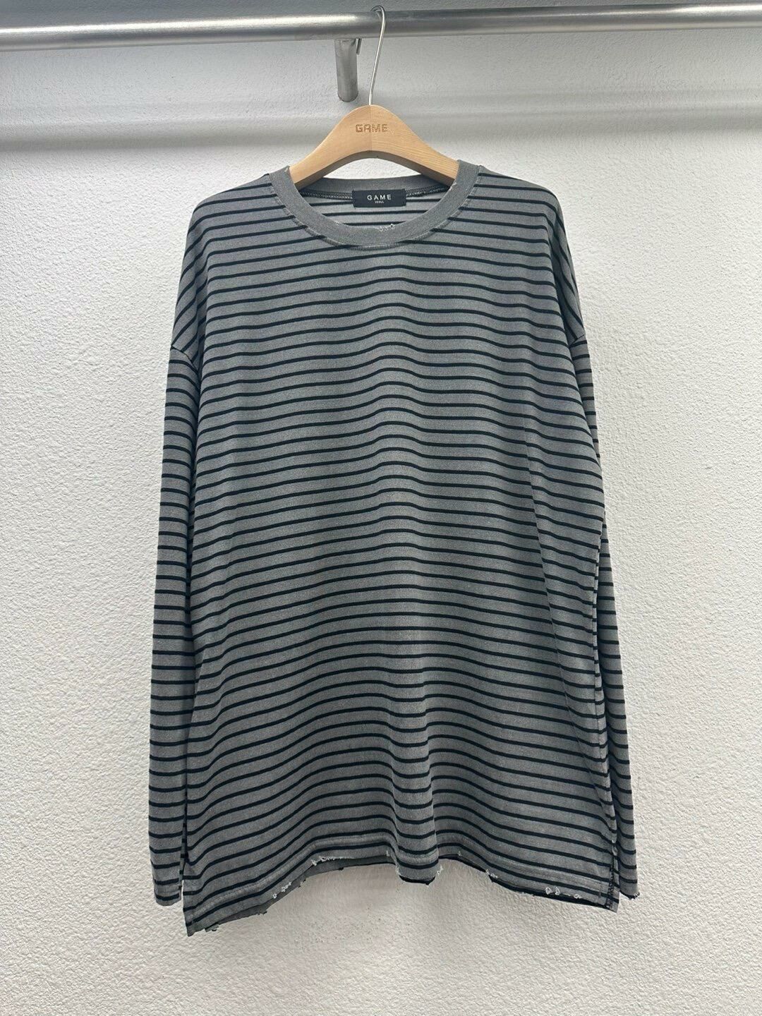 破邊橫間長袖衫 GAME-043T