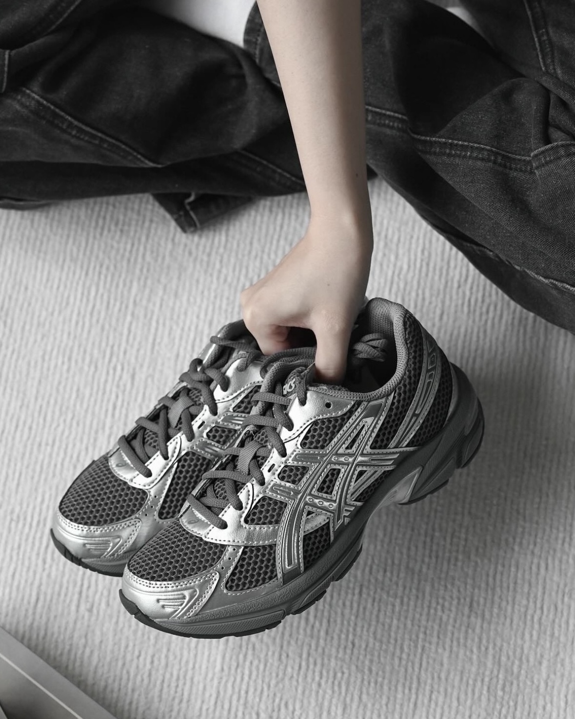 <韓國人都在穿!!!>Asics Gel-1130 復古風 科技銀 復古灰銀