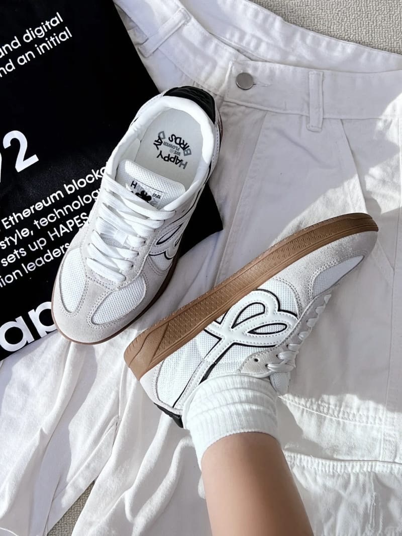 HBD x WE FLOWER 小花鞋 增高德訓鞋 經典白色 男女同款