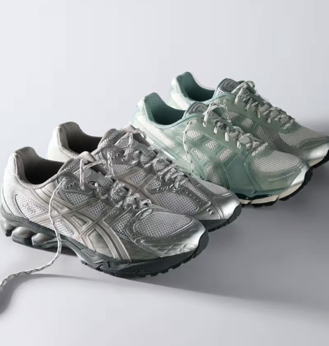 【APAIR】預購 kith x asics Gel-Nimbus 10.1 白銀棕 / kith x ASICS GEL-kayano 12.1 白湖水綠 聯名款 復古慢跑鞋 1203A723-100 1203A675-100
