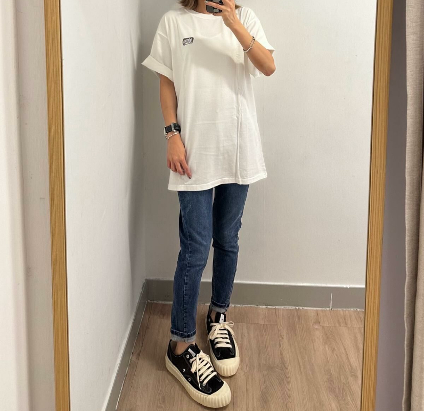 X-girl 後幅雪糕梳打top