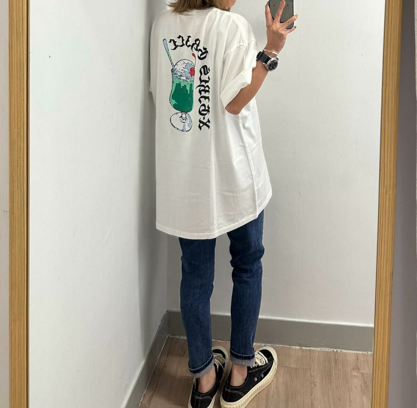 X-girl 後幅雪糕梳打top