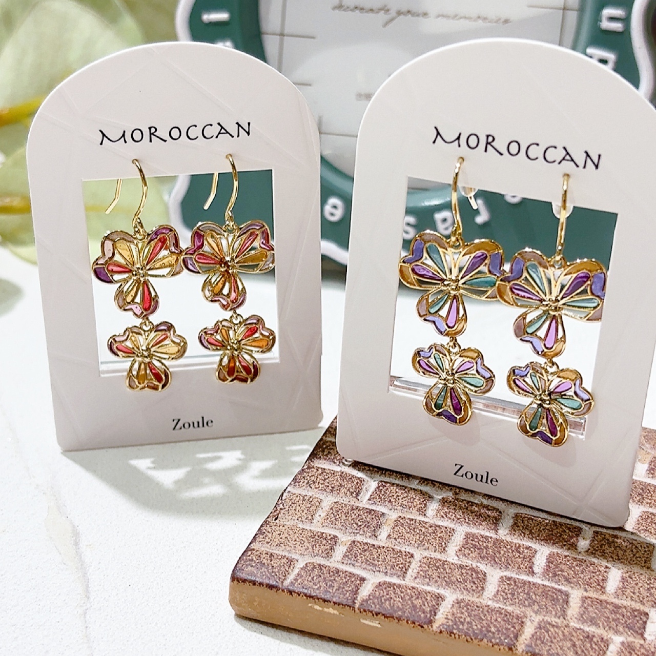 摩洛哥風花形耳環/戒指