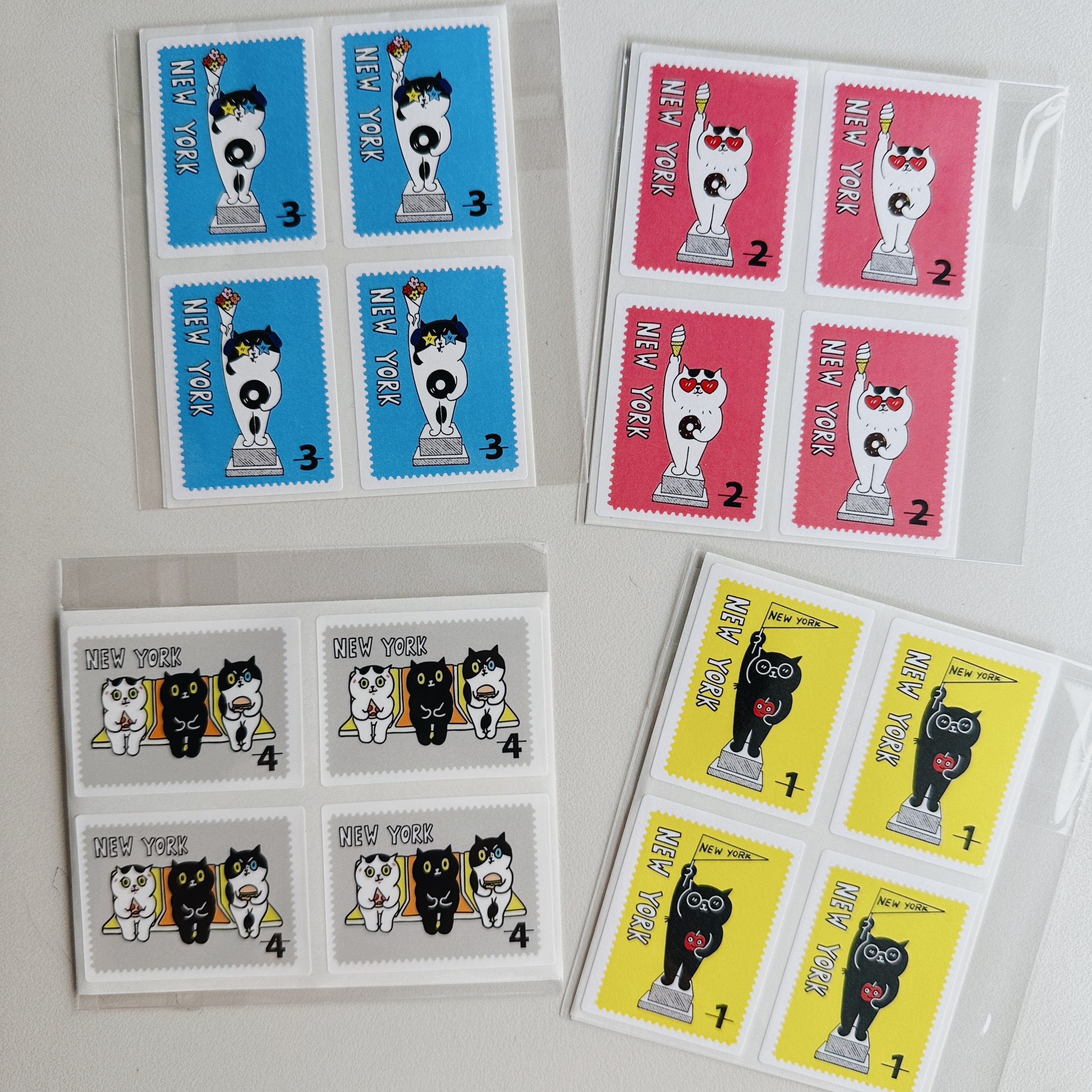 紐約郵票貼紙 8枚郵票貼紙｜superB studio