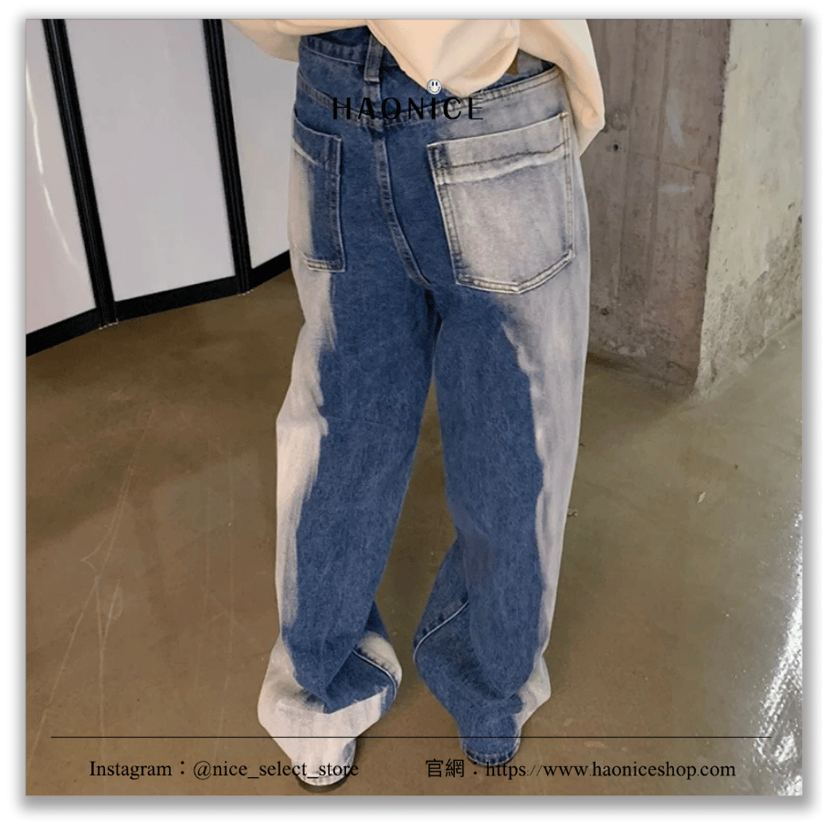 【NICE 歐美日韓代購】24SS Ader Error正韓🇰🇷韓國經銷商🔥復古水洗拼色牛仔褲 休閒長褲 直筒 暈染