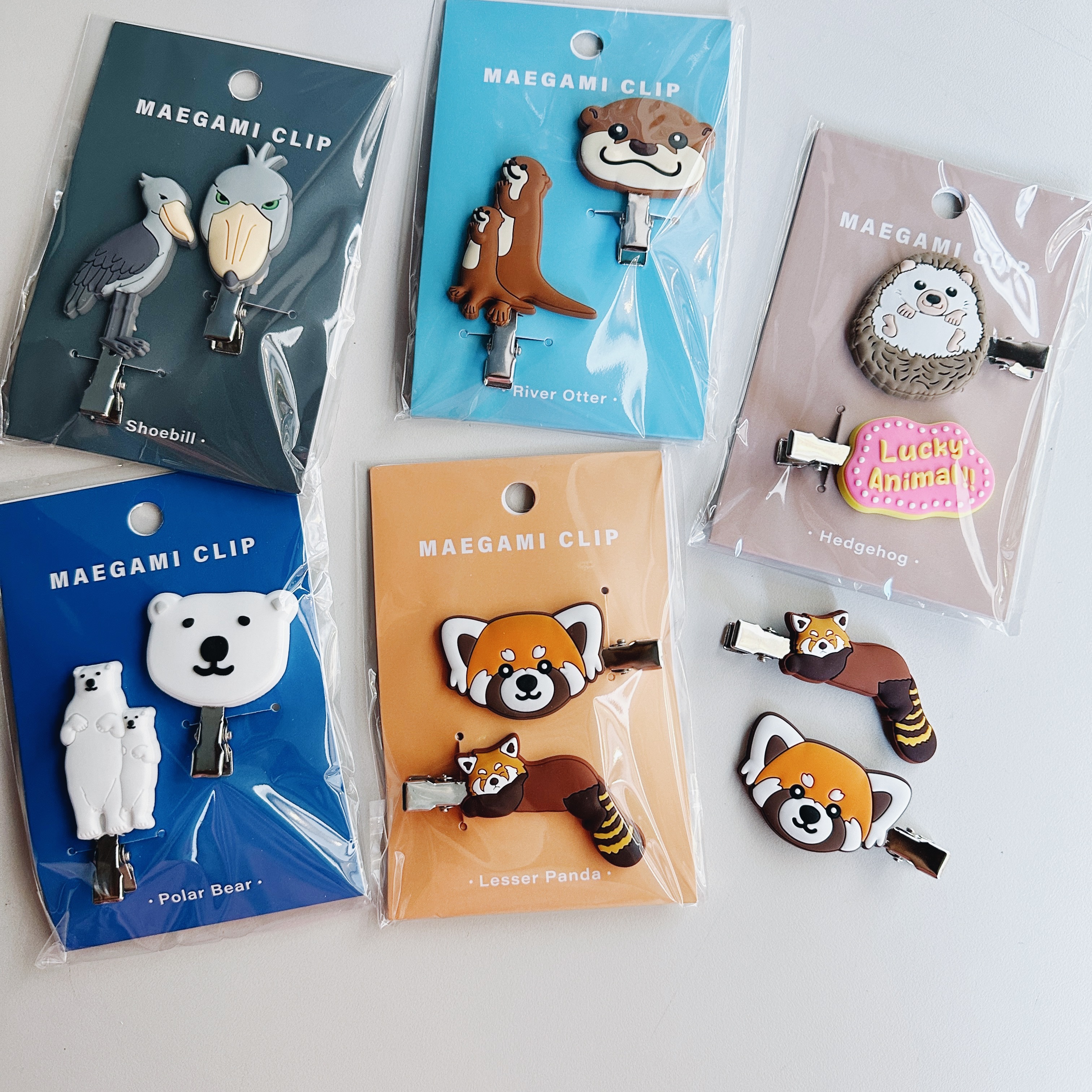 可愛動物 2入 軟膠夾 萬用夾｜日本Field Point