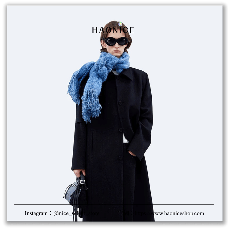 【NICE 歐美日韓代購】24SS Ader Error正韓🇰🇷韓國經銷商🔥貼皮logo流蘇針織圍巾 頸巾 防寒防風