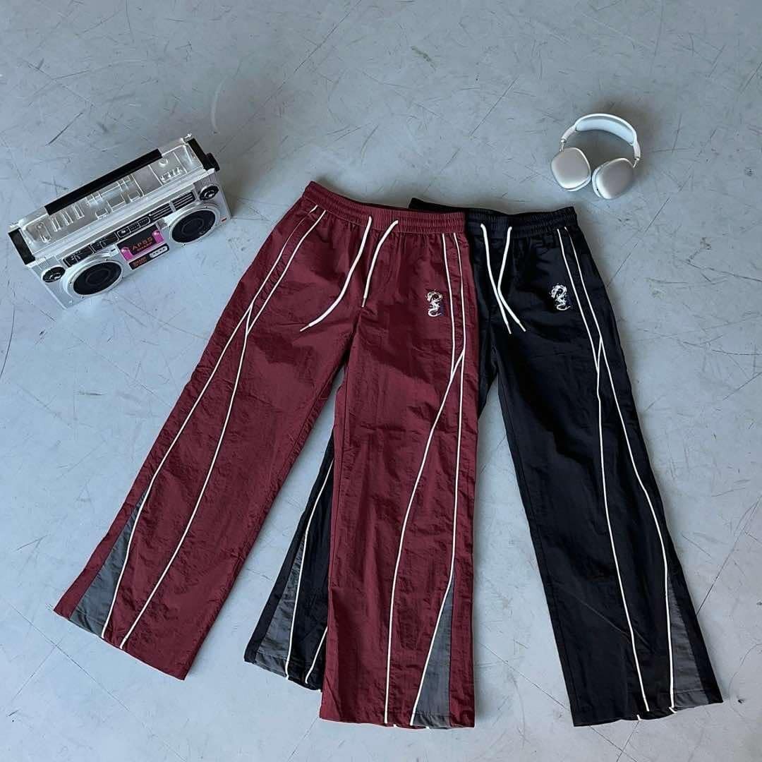 (GOAL)小龍Logo滾條配色拼接防風防水長褲  XX WK816