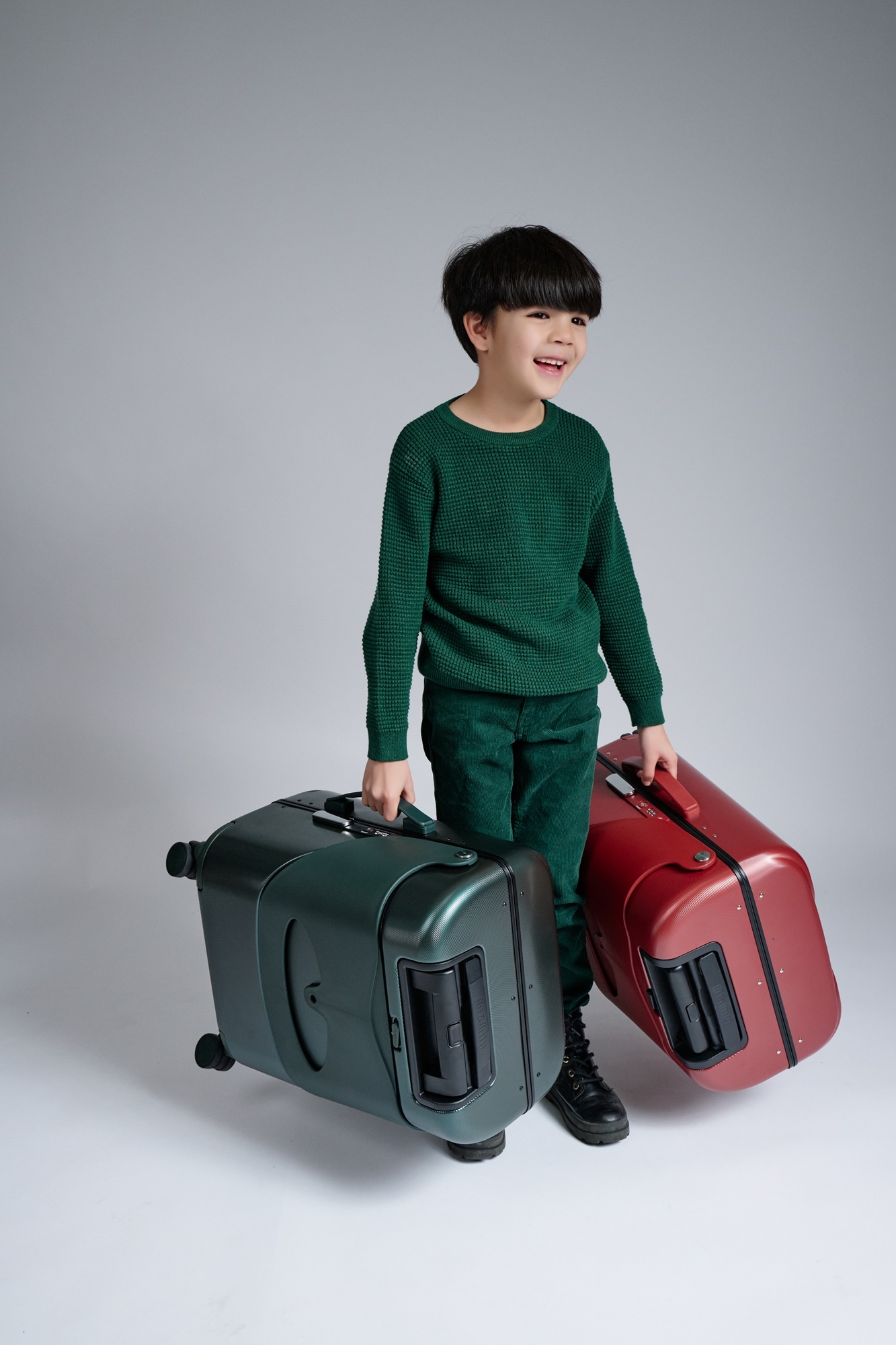 MiaMily 18" Carry On Luggage - Forest Green