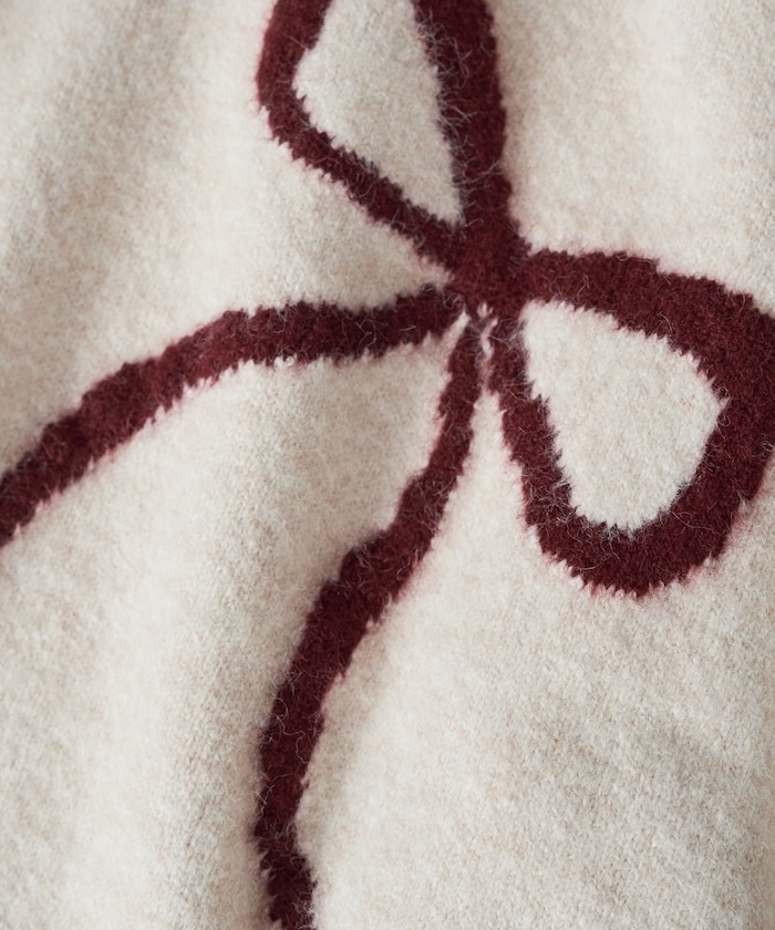 Selected / Jacquard ribbon Knit pullover