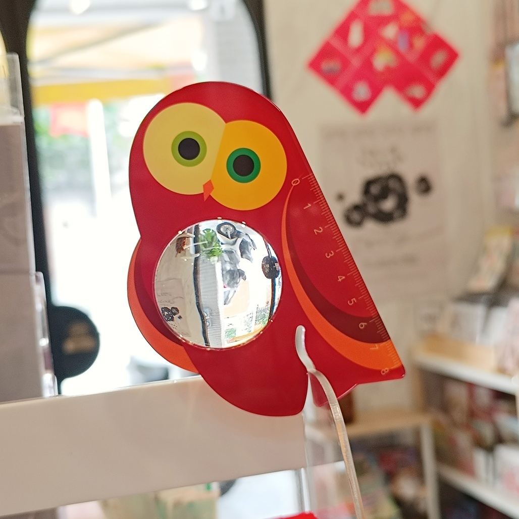 日本VELOS．BIRD RULER 鳥尺 貓頭鷹-放大鏡尺 BLO-03