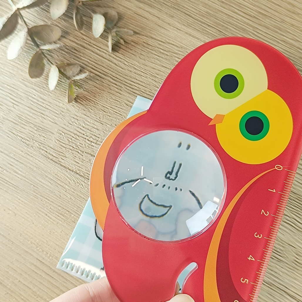 日本VELOS．BIRD RULER 鳥尺 貓頭鷹-放大鏡尺 BLO-03