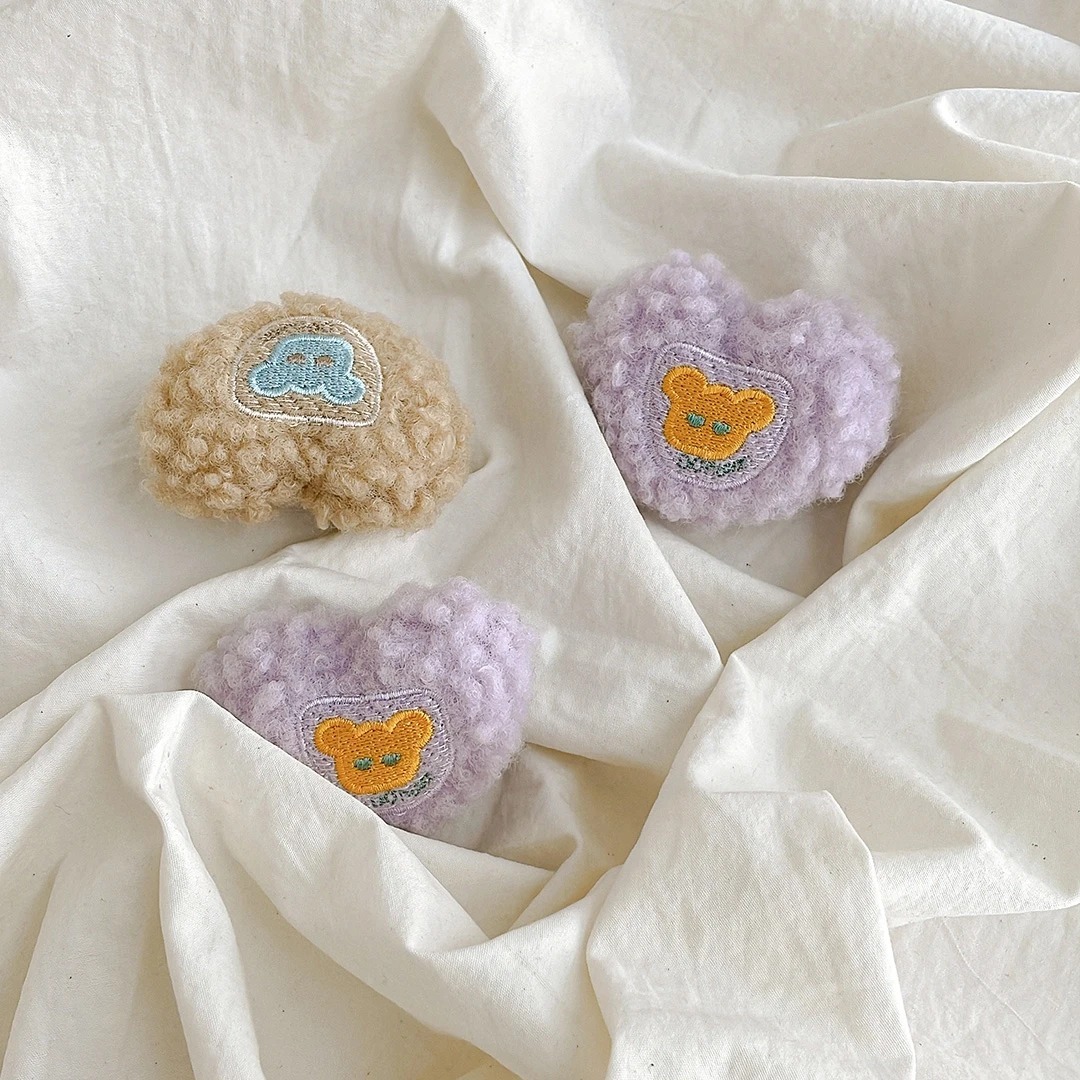 DOTHeart捲毛愛心球髮夾