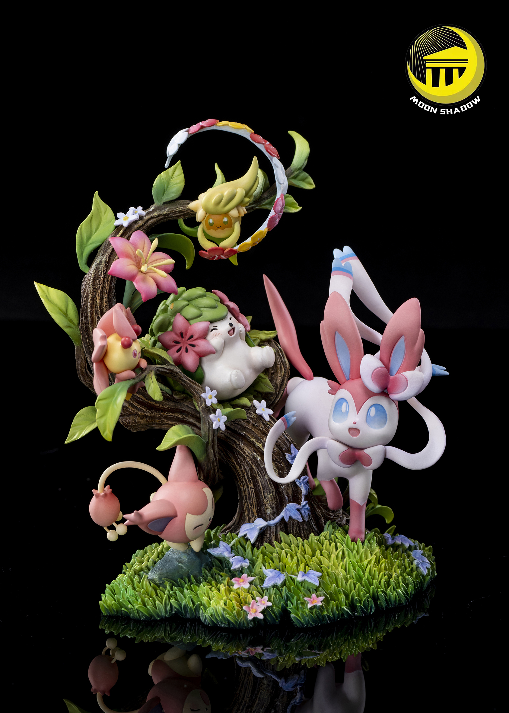 現貨GK 月影殿 Pokemon 精靈寶可夢 自然系列 草刺蝟 仙伊布 向尾喵 花療環環 櫻花兒自然場景