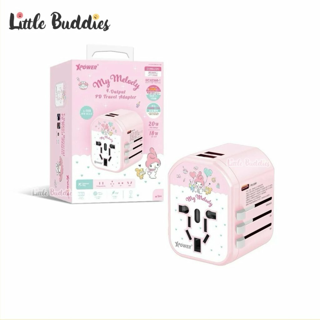 XPower Sanrio My Melody PD充電旅行充電轉插 (20W)