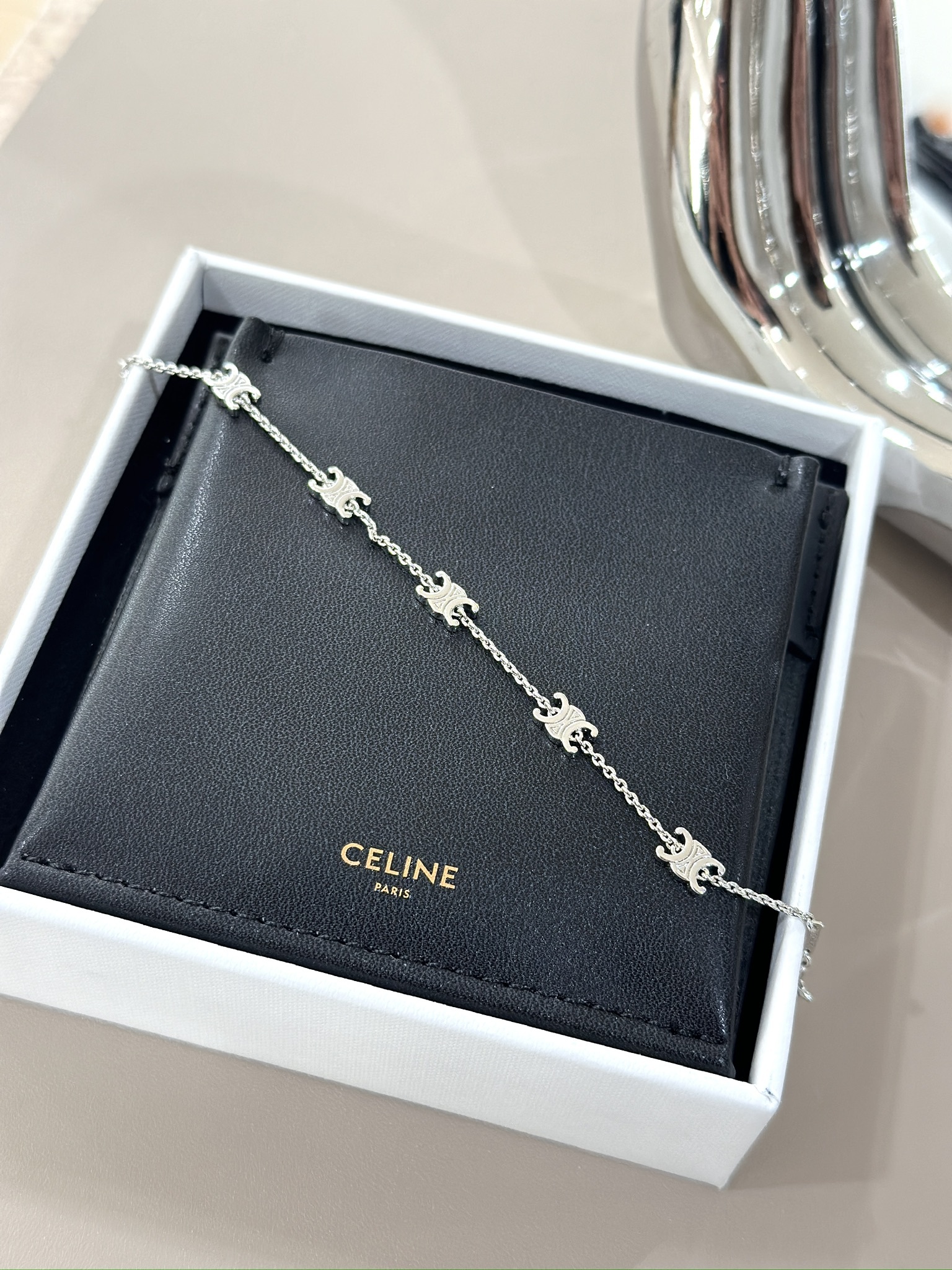 CELINE Mini Triomphe Bracelet