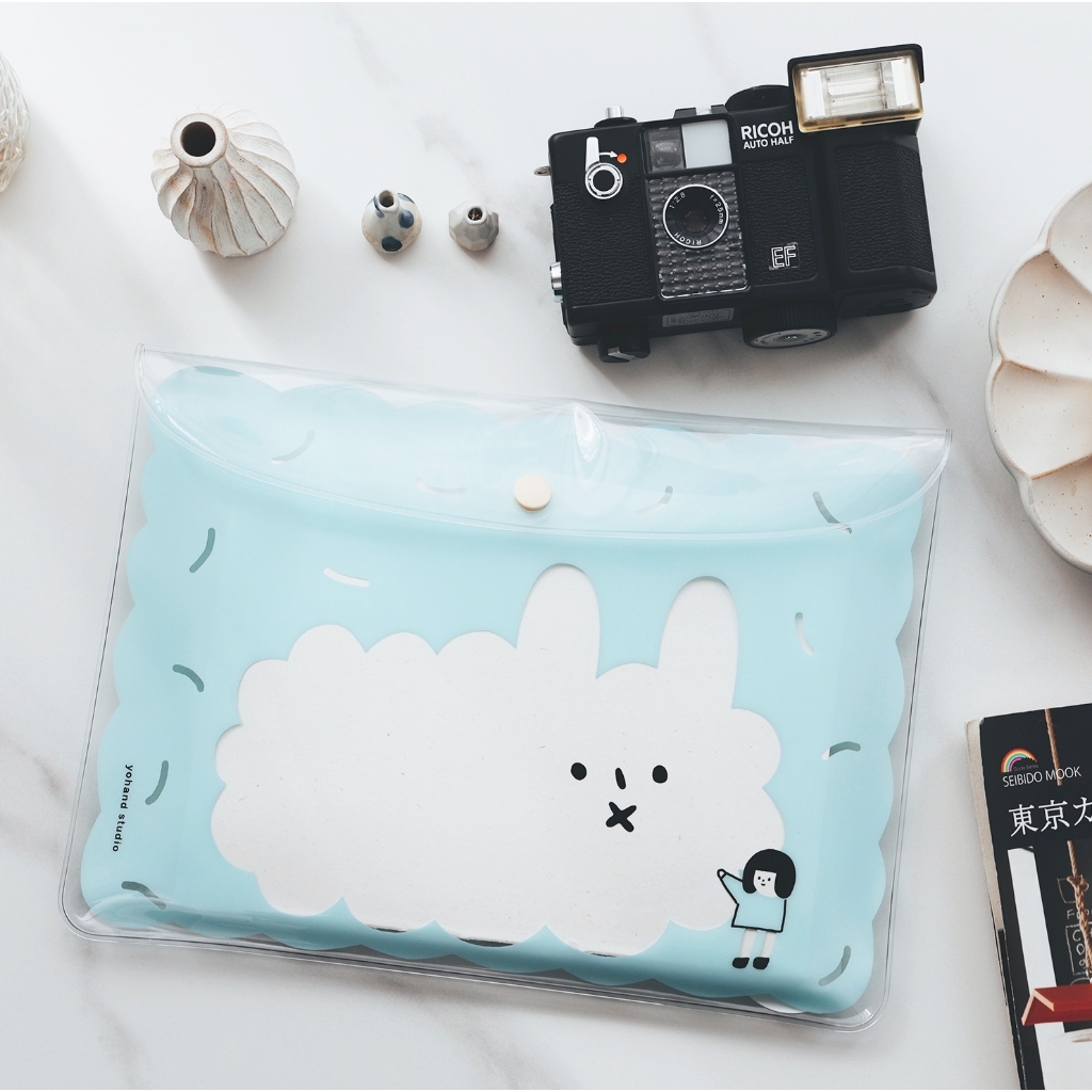 透明狗狗雲_大文具收納袋 B5尺寸｜右手超人