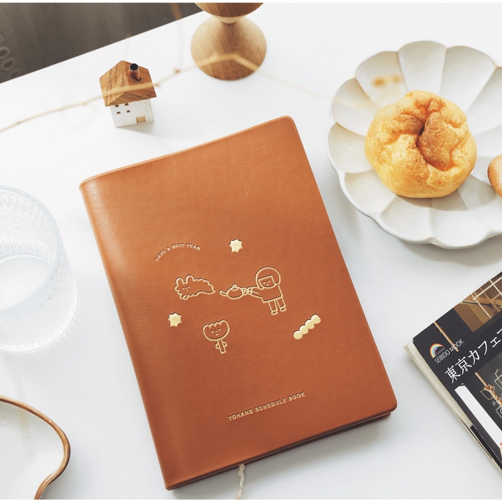 神燈 萬年曆 手帳本 / 皮質燙金款｜右手超人